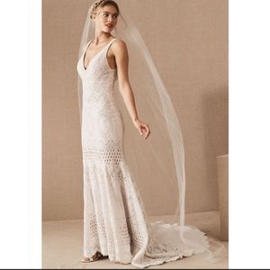 Brand NWOT BHLDN Ivory Cathedral Wedding Veil
